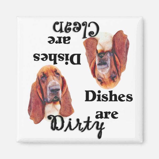 Basset Hound Dishwasher Magnet (Front)