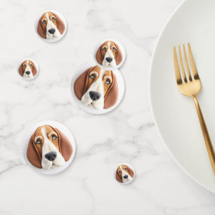 Basset Hound Dog 3D Inspired Confetti