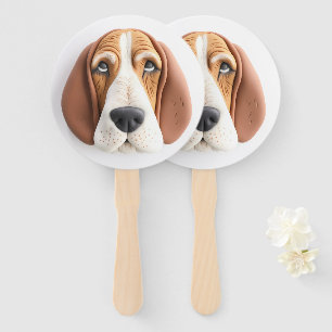 Basset Hound Dog 3D Inspired Hand Fan
