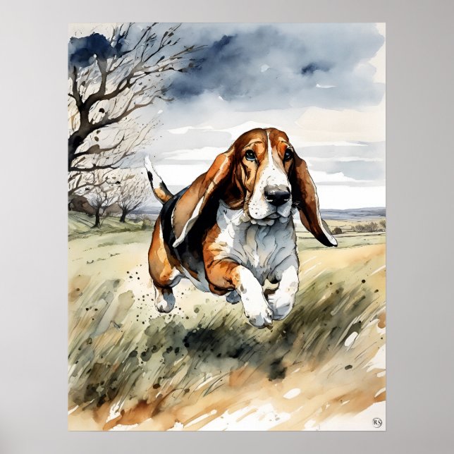 Basset Hound - Dog Art Print (Front)