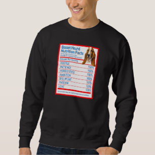Basset Hound Dog Breed Owner Funny Nutrition Facts Sweatshirt