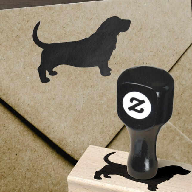 Basset Hound Dog Breed Silhouette Rubber Stamp (Creator Uploaded)
