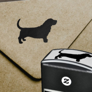 Basset Hound Dog Breed Silhouette Self-inking Stamp