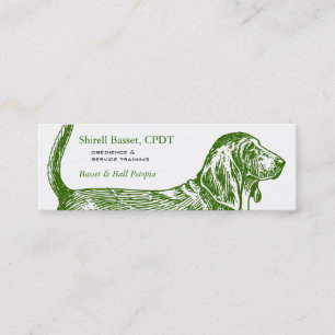 Basset Hound Dog Business Mini Business Card