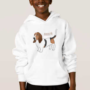 Basset hound dog cartoon illustration