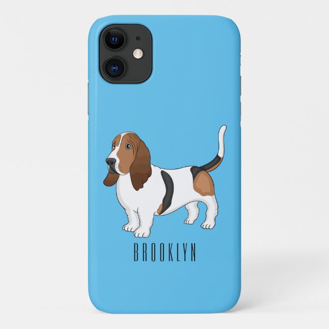 Basset hound dog cartoon illustration Case-Mate iPhone case (Back)