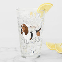 Basset hound dog cartoon illustration