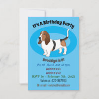 Basset hound dog cartoon illustration 