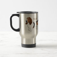 Basset hound dog cartoon illustration