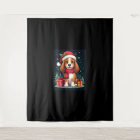 Basset Hound Dog Christmas Outfits Santa Hat Dog X