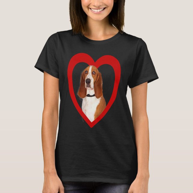Basset Hound  Dog Heart  Basset Hound T-Shirt (Front)