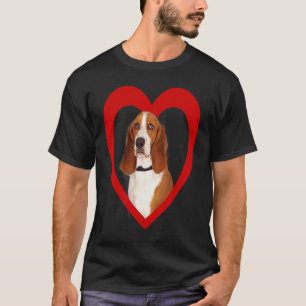 Basset Hound  Dog Heart  Basset Hound T-Shirt