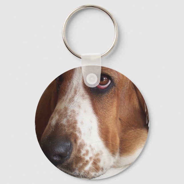 Basset Hound Dog Keychain (Front)