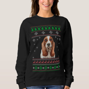 Basset Hound Dog Lover Ugly Christmas Sweater Xmas