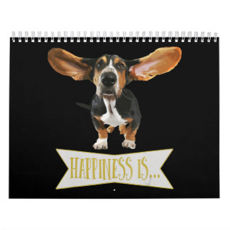 Basset Hound Dog Lover|Vintage Cottage Basset Dog Calendar