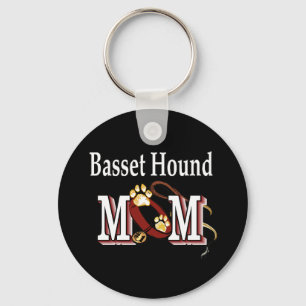 Basset Hound Dog MOM Key Ring