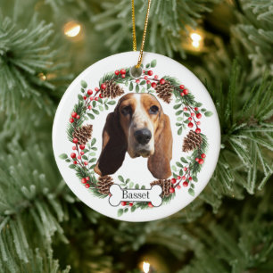 Basset Hound dog  Personalised Pet Ornament