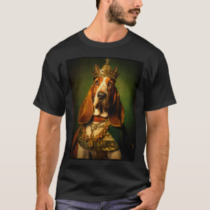 Basset Hound Dog Portrait Renaissance Funny Pet Mo T-Shirt