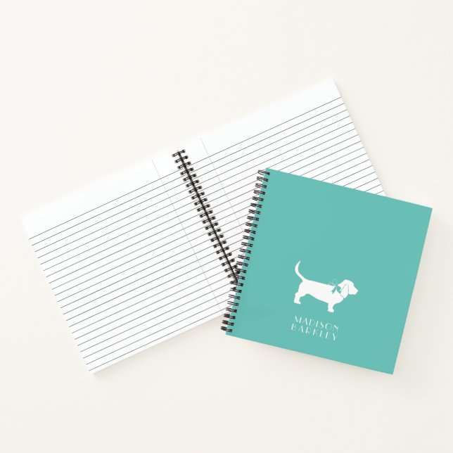 Basset Hound Dog Puppy Notebook (Inside)