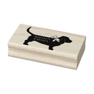 Basset Hound Dog Puppy Rubber Stamp