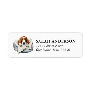 Basset Hound Dog Return Address Labels