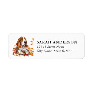 Basset Hound Dog Return Address Labels