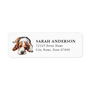 Basset Hound Dog Return Address Labels