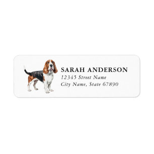 Basset Hound Dog Return Address Labels