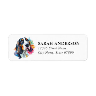 Basset Hound Dog Return Address Labels