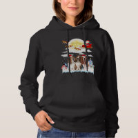 Basset Hound Dog Santa Sleigh Christmas Lover