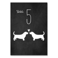 Basset Hound Dog Silhouettes Wedding Reception