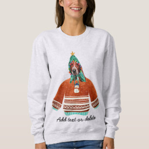 Basset Hound Dog Ugly Christmas Dog Mum Sweatshirt