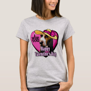 Basset Hound Dog Valentines Day T-shirt
