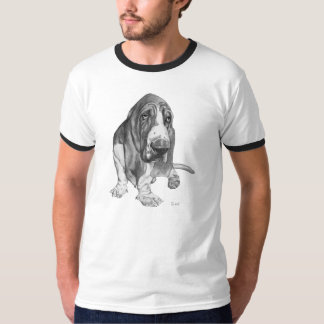 Basset Hound Drawing T-Shirt