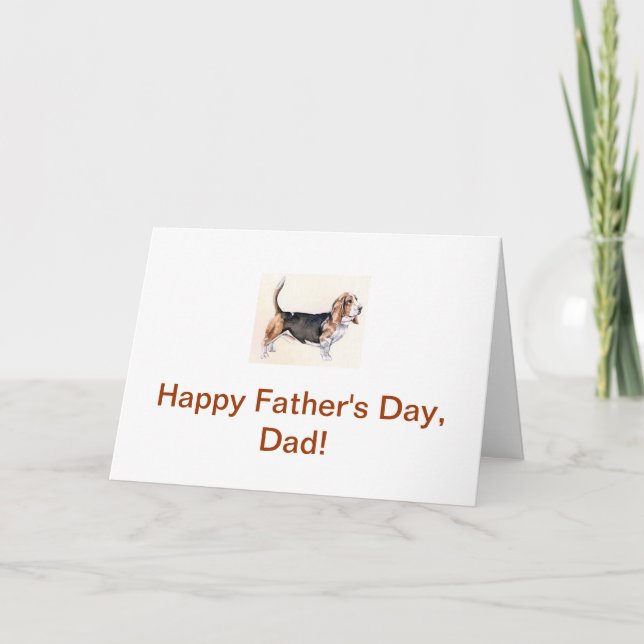 Basset Hound Father's Day Card (Front)