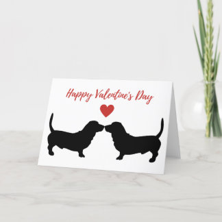 BASSET HOUND Folded Valentines Day Card