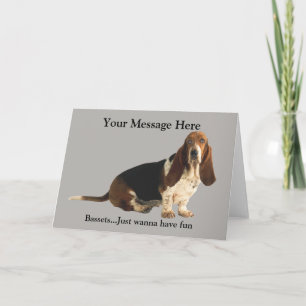 Basset Hound Fun Loving Greeting Card
