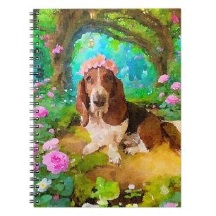 Basset hound Garden Notebook