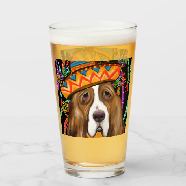 BASSET HOUND GLASS (Front Filled)