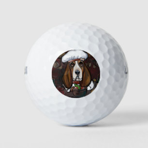 BASSET HOUND GOLF BALLS