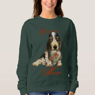 Basset Hound Heart Mum Long Sleeve T-Shirt Sweatshirt