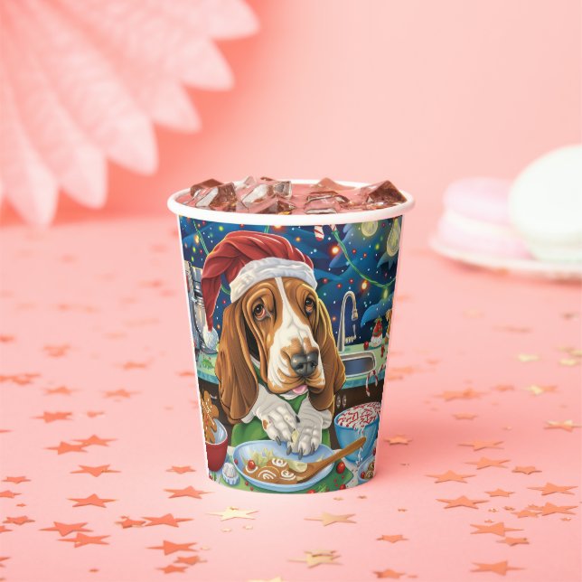 Basset Hound Holiday Baking: Festive Christmas Paper Cups (Insitu)