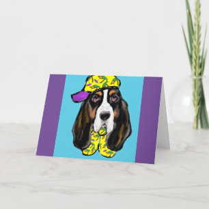 Basset Hound Holiday Card