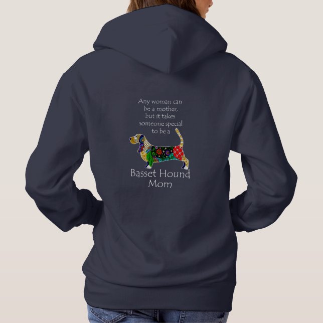 Basset Hound Hoodie (Back)