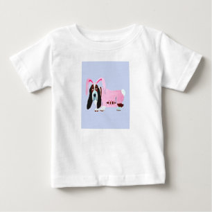 Basset Hound in Bunny Suit Baby T-Shirt