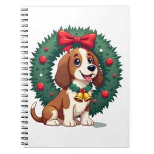 Basset Hound Jingle Bells dog Notebook