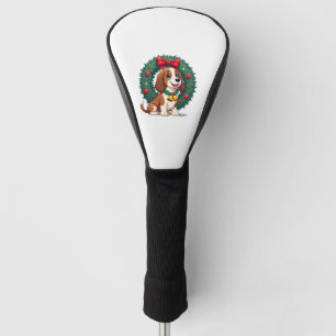Basset Hound Jingle Bells Golf Head Cover