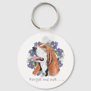 Basset Hound Keepsake Key Ring