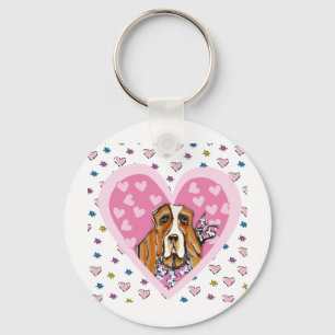 Basset Hound Key Ring