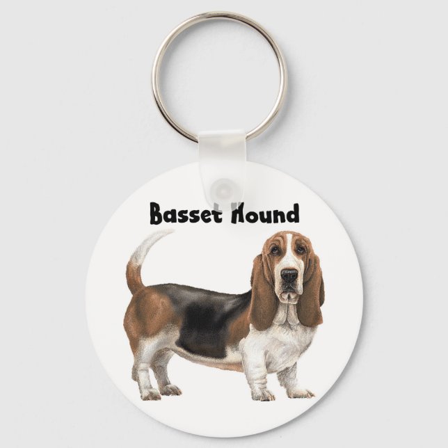 Basset Hound Key Ring (Front)
